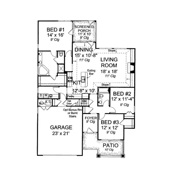 Traditional House Plan First Floor - Pratt Shingle Style Home 130D-0204 - Shop House Plans and More