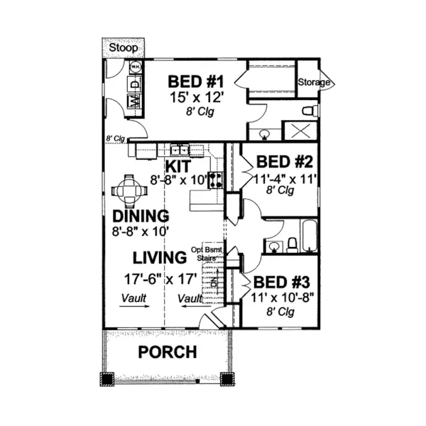 Craftsman House Plan First Floor - Modena Bay Craftsman Home 130D-0208 - Shop House Plans and More