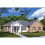 Ranch House Plan Front of House 130D-0293