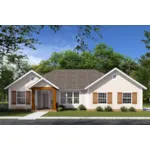 Ranch House Plan Front of House 130D-0294