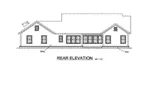 Traditional House Plan Rear Elevation - Moores Mill Country Home 130D-0321 - Shop House Plans and More