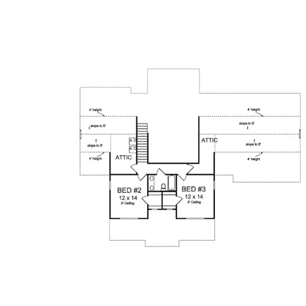 Cabin & Cottage House Plan Second Floor - Pearson Park Country Home 130D-0322 - Shop House Plans and More