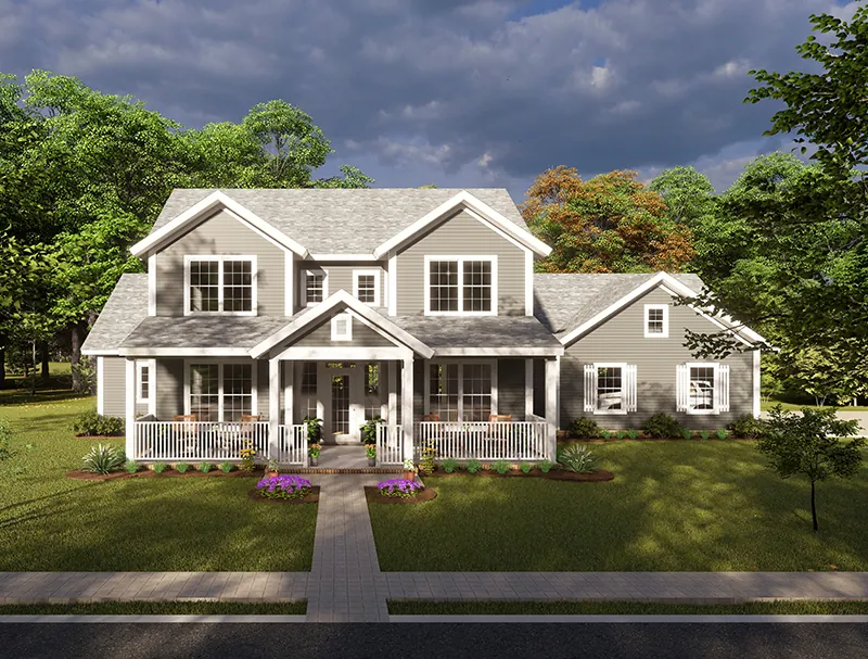 Cabin & Cottage House Plan Front of Home - Pearson Park Country Home 130D-0322 - Shop House Plans and More