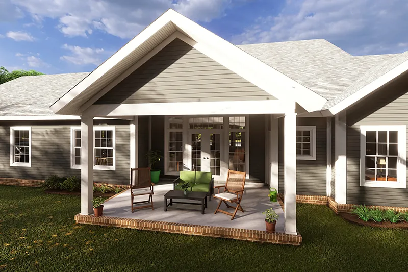 Cabin & Cottage House Plan Patio Photo - Pearson Park Country Home 130D-0322 - Shop House Plans and More