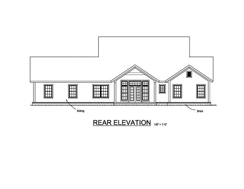 Cabin & Cottage House Plan Rear Elevation - Pearson Park Country Home 130D-0322 - Shop House Plans and More