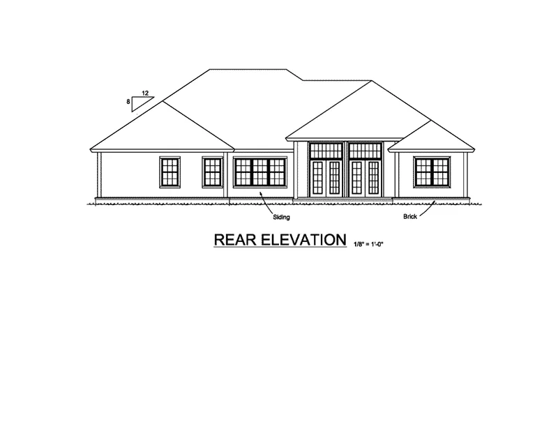 Cabin & Cottage House Plan Rear Elevation - Reynolds Park Country Home 130D-0323 - Shop House Plans and More