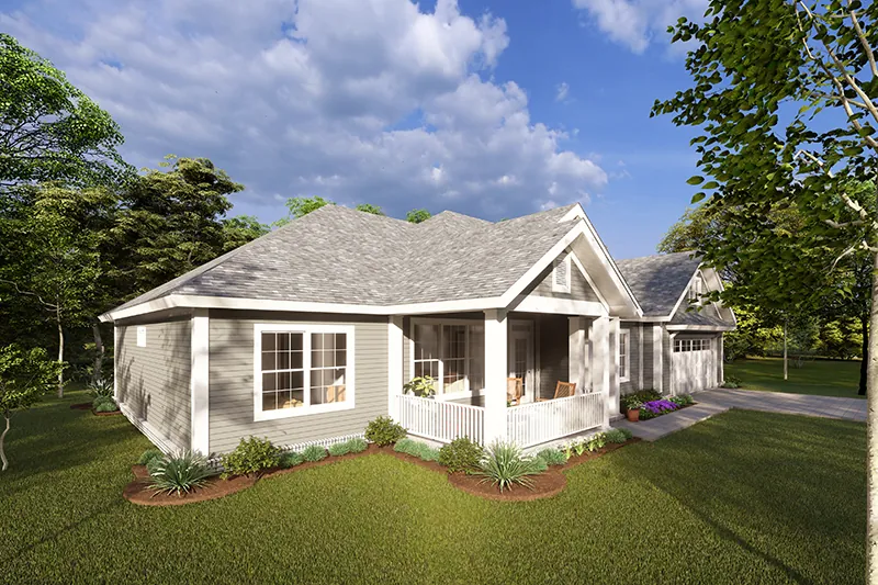 Traditional House Plan Front Photo 01 - Riverside Lane Ranch Home 130D-0324 - Shop House Plans and More