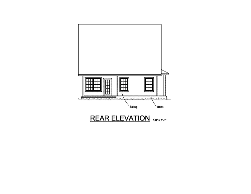 Cabin & Cottage House Plan Rear Elevation - Samson Country Home 130D-0325 - Shop House Plans and More