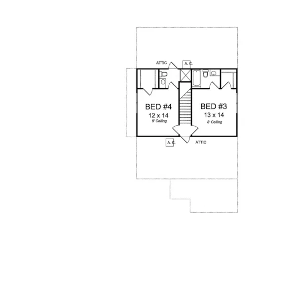 Cabin & Cottage House Plan Second Floor - Vessels Country Home 130D-0326 - Shop House Plans and More