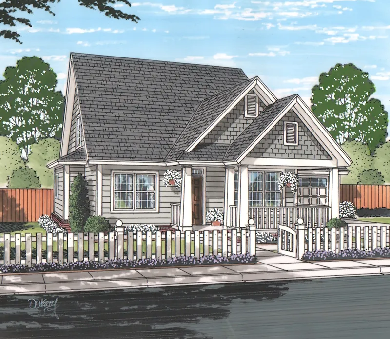 Cabin & Cottage House Plan Front of Home - Vessels Country Home 130D-0326 - Shop House Plans and More