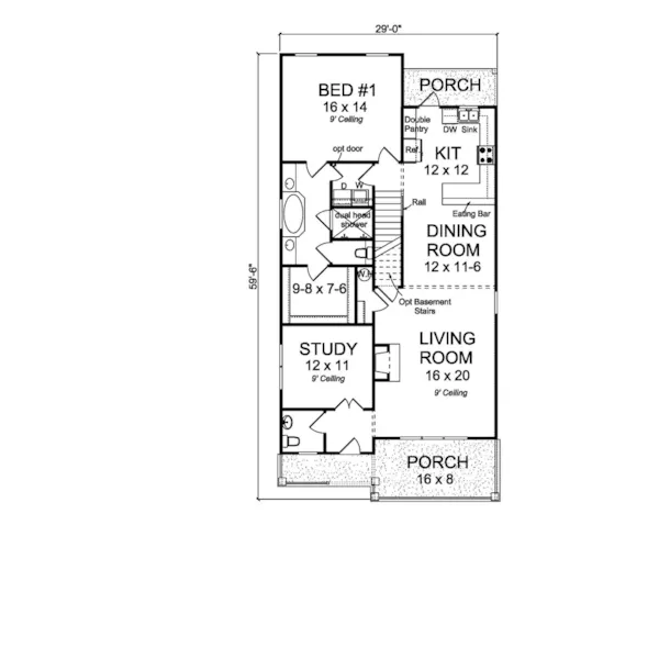 Traditional House Plan First Floor - Levanna Country Home 130D-0327 - Shop House Plans and More