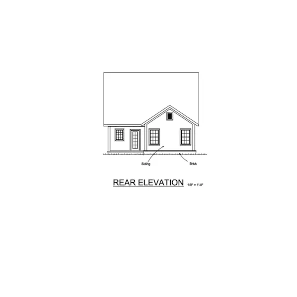 Traditional House Plan Rear Elevation - Levanna Country Home 130D-0327 - Shop House Plans and More