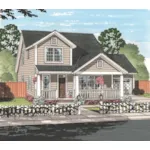 Traditional House Plan Front of House 130D-0328