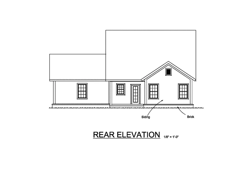 Cabin & Cottage House Plan Rear Elevation - Hidden Cedar Country Home 130D-0328 - Search House Plans and More