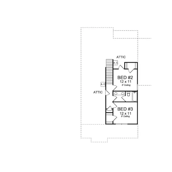 Craftsman House Plan Second Floor - Abbey Downs Country Home 130D-0329 - Search House Plans and More