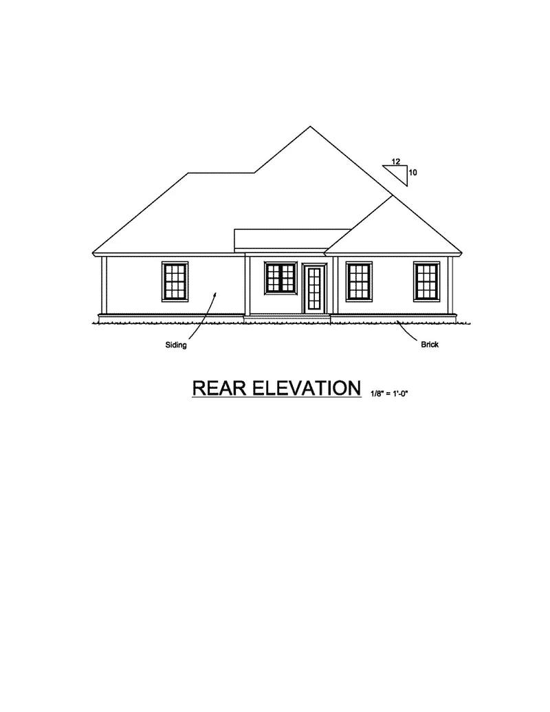 Traditional House Plan Rear Elevation - Abbey Downs Country Home 130D-0329 - Search House Plans and More