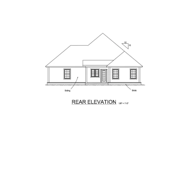 Craftsman House Plan Rear Elevation - Abbey Downs Country Home 130D-0329 - Search House Plans and More