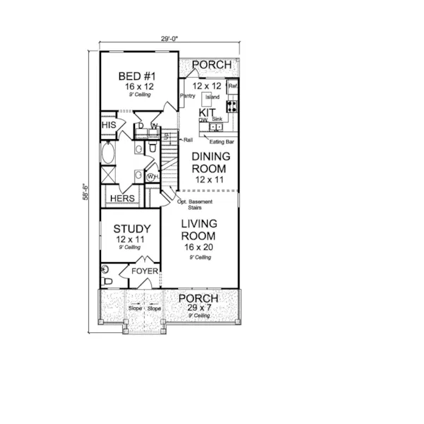 Traditional House Plan First Floor - Boone Hollow Country Home 130D-0330 - Search House Plans and More