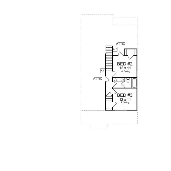 Traditional House Plan Second Floor - Boone Hollow Country Home 130D-0330 - Search House Plans and More