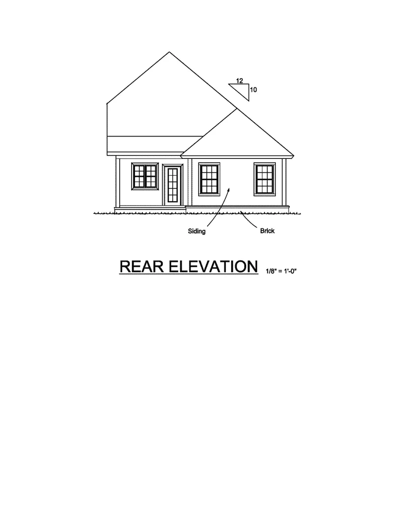 Traditional House Plan Rear Elevation - Boone Hollow Country Home 130D-0330 - Search House Plans and More