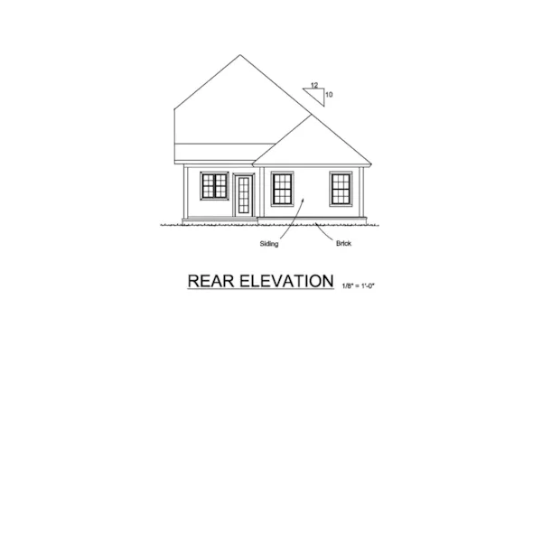 Traditional House Plan Rear Elevation - Boone Hollow Country Home 130D-0330 - Search House Plans and More