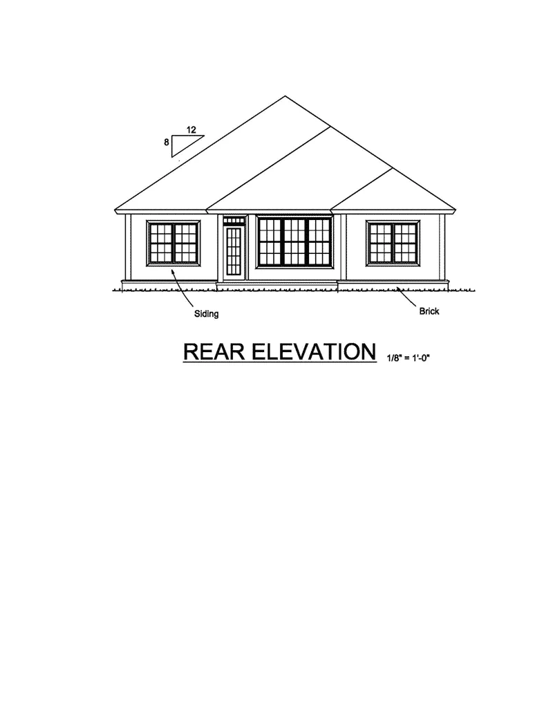 Traditional House Plan Rear Elevation - Christy Park Country Home 130D-0331 - Search House Plans and More