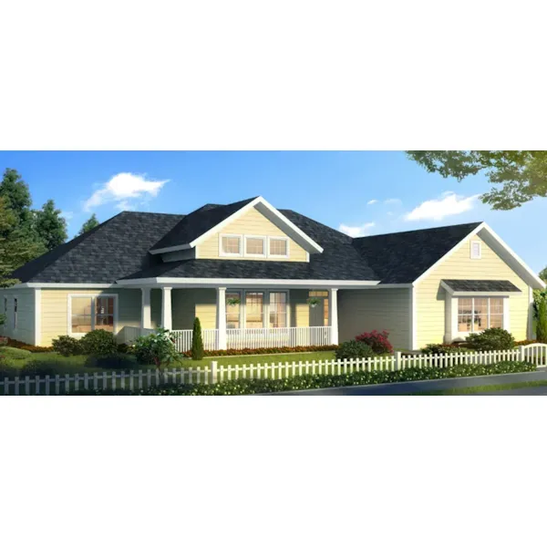 Cabin & Cottage House Plan Front of Home - Echo Point Country Home 130D-0333 - Search House Plans and More