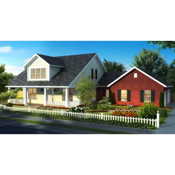 Ranch House Plan Front of Home - Foxvalley Country Home 130D-0334 - Search House Plans and More