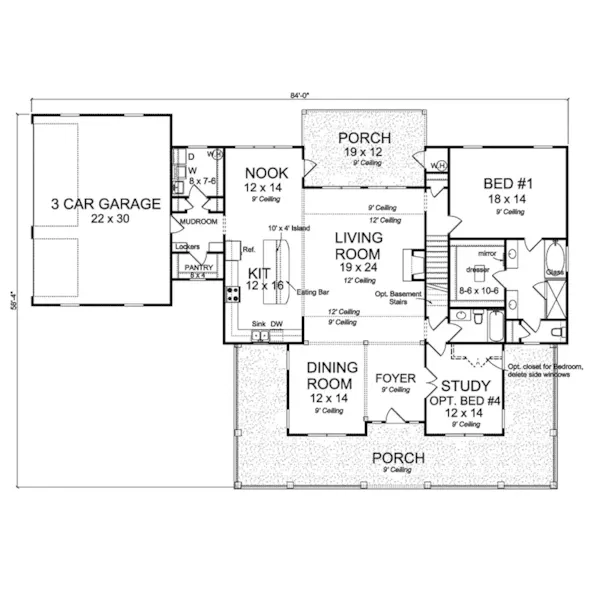 Craftsman House Plan First Floor - Holden Lane Country Home 130D-0335 - Search House Plans and More