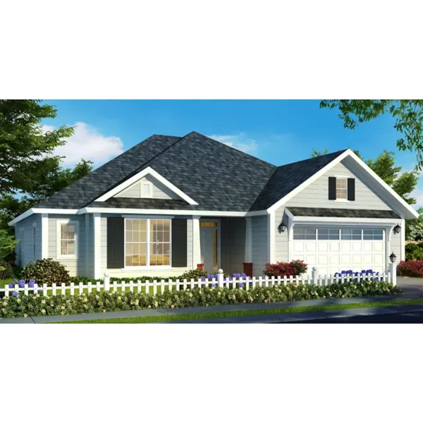 Craftsman House Plan Front of Home - Johnson Road Ranch Home 130D-0336 - Search House Plans and More