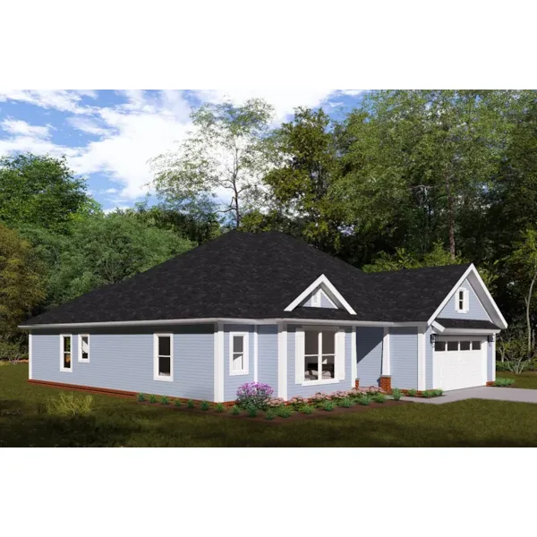 Craftsman House Plan Front Photo 02 - Johnson Road Ranch Home 130D-0336 - Search House Plans and More