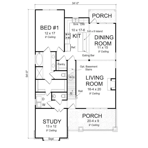 Craftsman House Plan First Floor - Madden Mill Country Home 130D-0339 - Shop House Plans and More