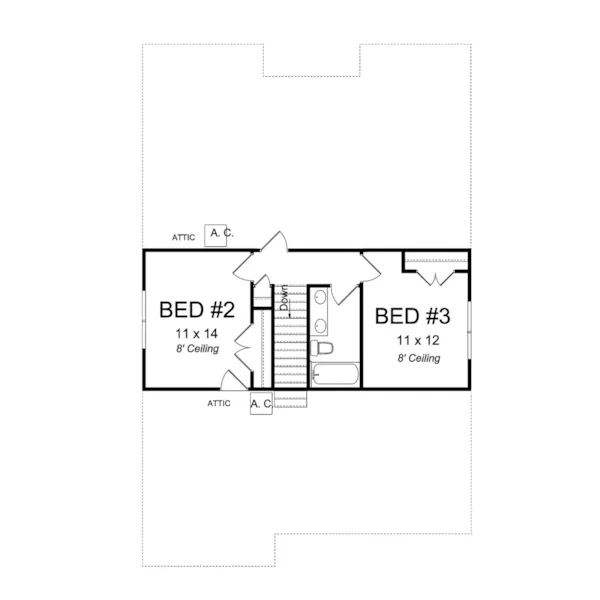 Ranch House Plan Second Floor - Ronalee Country Home 130D-0341 - Shop House Plans and More