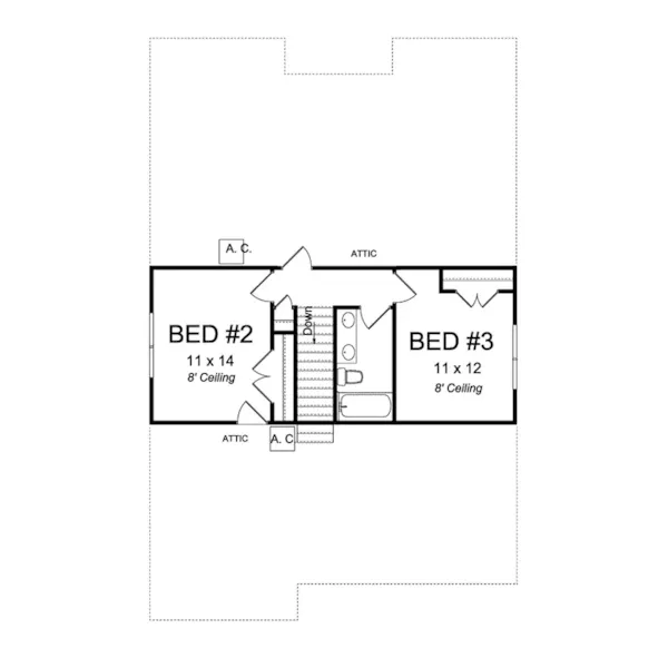 Traditional House Plan Second Floor - Shady Brook Country Home 130D-0342 - Shop House Plans and More