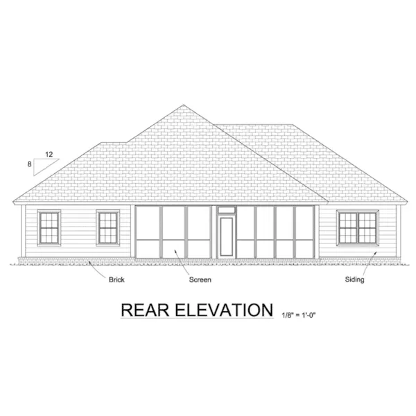 Traditional House Plan Rear Elevation - Windham Ridge Country Home 130D-0345 - Shop House Plans and More