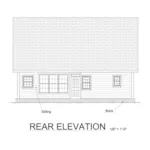 Cabin & Cottage House Plan Rear Elevation - Fayville Bungalow Home 130D-0347 - Shop House Plans and More