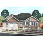 Arts & Crafts House Plan Front of Home - Carrigan Traditional Home 130D-0349 - Shop House Plans and More