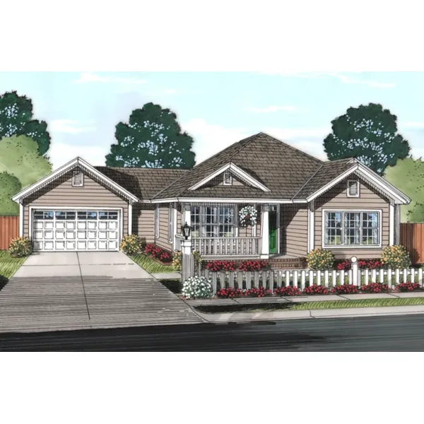 Traditional House Plan Front of Home - 130D-0351 - Shop House Plans and More