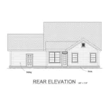 Ranch House Plan Rear Elevation - Renessa Country Home 130D-0358 - Shop House Plans and More