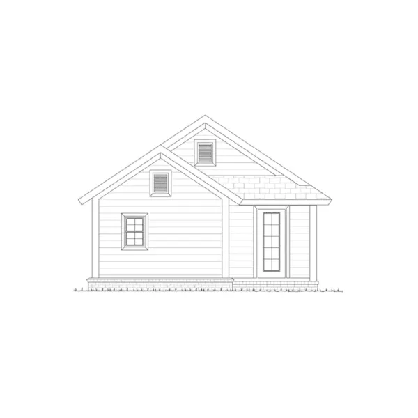 Traditional House Plan Rear Elevation - Walsh Small Country Home 130D-0361 - Shop House Plans and More