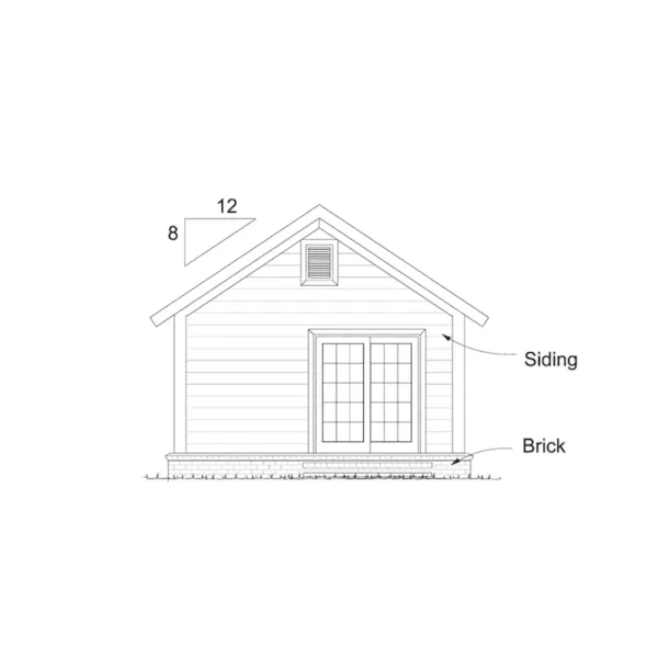 Cabin & Cottage House Plan Rear Elevation - Stacy Country Cottage 130D-0362 - Shop House Plans and More