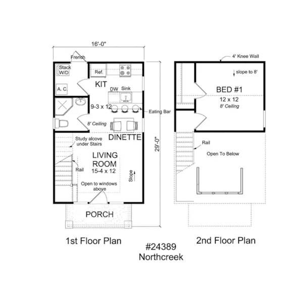 Cabin & Cottage House Plan First Floor - Rollins Bungalow Cottage 130D-0363 - Shop House Plans and More