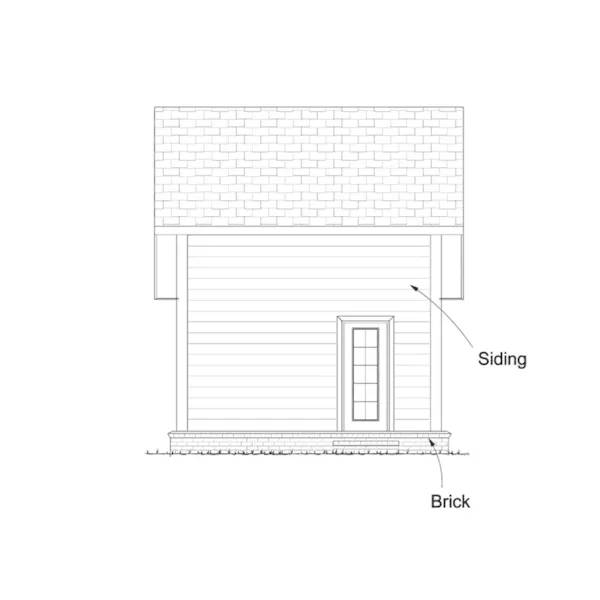 Cabin & Cottage House Plan Rear Elevation - Rollins Bungalow Cottage 130D-0363 - Shop House Plans and More