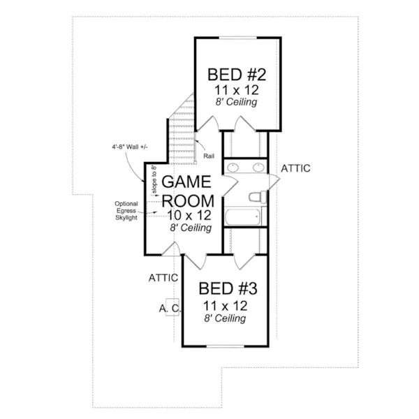 Cabin & Cottage House Plan Second Floor - Millie Country Home 130D-0366 - Shop House Plans and More