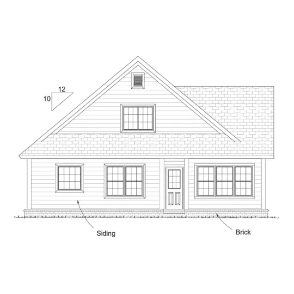 Cabin & Cottage House Plan Rear Elevation - Millie Country Home 130D-0366 - Shop House Plans and More