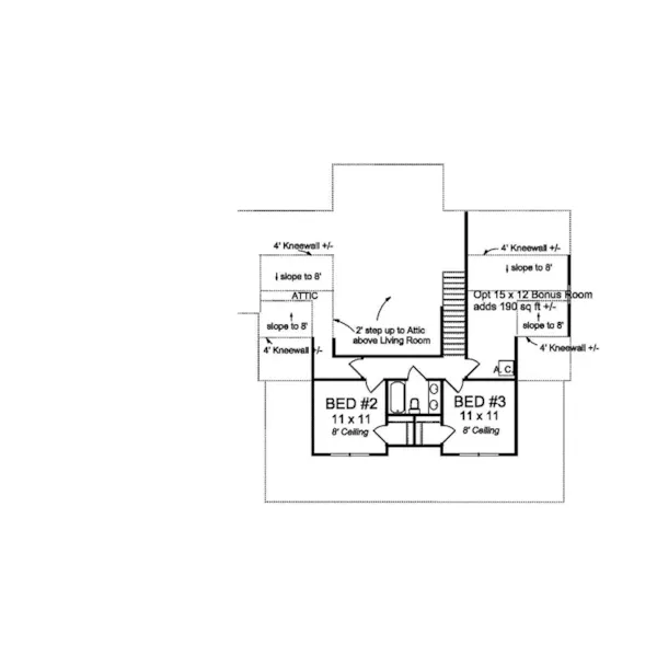 Traditional House Plan Second Floor - Acorn Run Country Home 130D-0374 - Shop House Plans and More