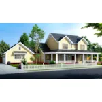 Traditional House Plan Front of Home - Acorn Run Country Home 130D-0374 - Shop House Plans and More