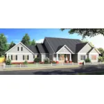 Craftsman House Plan Front of Home - Bradley Downs Ranch Home 130D-0375 - Shop House Plans and More