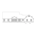 Craftsman House Plan Rear Elevation - Bradley Downs Ranch Home 130D-0375 - Shop House Plans and More