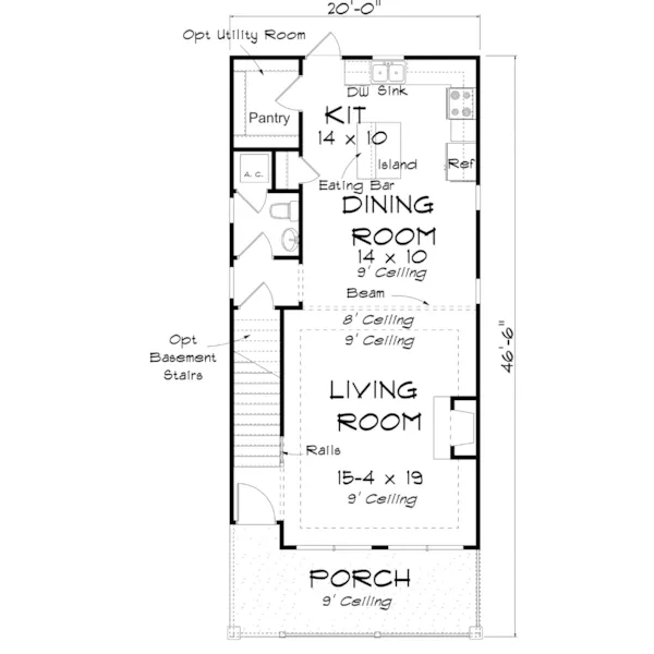 Cabin & Cottage House Plan First Floor - Foley Hill Two-Story Home 130D-0381 - Shop House Plans and More